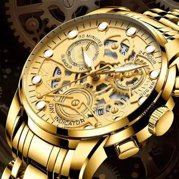 Моден мъжки часовник за мъже Луксозни коледни орнаменти Мъжки стил часовници от SENO на горещи продажби