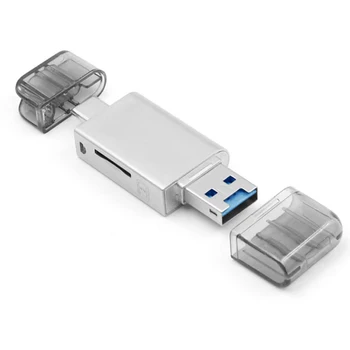 USB-C тип C /USB 2.0 към NM Nano карта с памет TF Micro-SD четец на карти за Huawei мобилен телефон и лаптоп