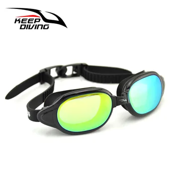 Анти-мъгла Професионални възрастни Водоустойчив Регулируеми Гмуркане Силиконови очила UV защита Сърфиране Водни спортове Очила за плуване
