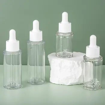 20-50ml капкомер бутилка бяла бутилка за многократна употреба етерично масло течна подбутилка пластмасова козметична опаковка пипета бутилка