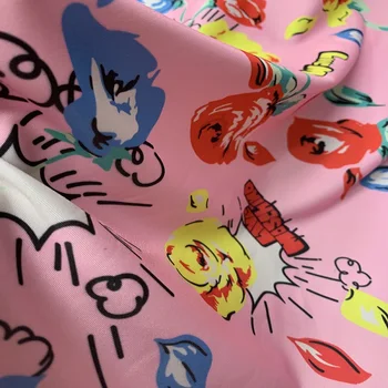  полиестерна рокля плат персонализиране Графити серия участък цифров печат шиене калъфка ръкоделие ръчно изработени материали