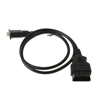 OBD2 16-пинов мъжки към DB9 женски сериен портов адаптерен кабел за автомобили