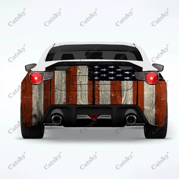 Американски флаг Стикери за кола, задна декорация на камиони, боядисване, стикери за модификация на автомобили, аксесоари за автомобили, задни стикери