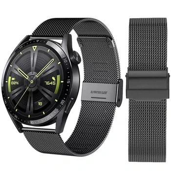 22mm лента за часовник от неръждаема стомана за Huawei Watch GT4 / 4 Pro Gt 3 GT2 46mm Миланска каишка гривна за Gt 2Pro / GT 3Pro / Watch3 / 3Pro