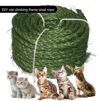Сизал въже за котка надраскване пост естествен сизал въже за котки играчки естествен сизал въже тежкотоварни канап за котка надраскване пост