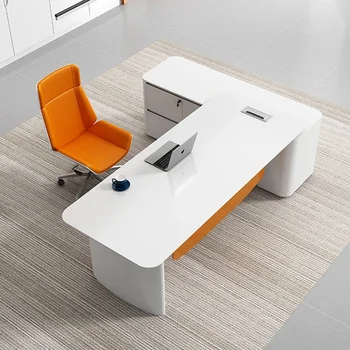 Computer Office Desk Luxury Executive Set Professional Modern White Arts Desk Tables Studio Mesa Para Computador Мебели за дома