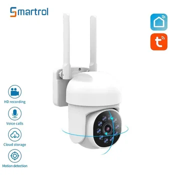 Smartrol C49 външна IP камера HD 8MP WIFI камера двупосочна аудио автоматично проследяване Нощно виждане PTZ камери за сигурност Поддръжка на приложението Tuya