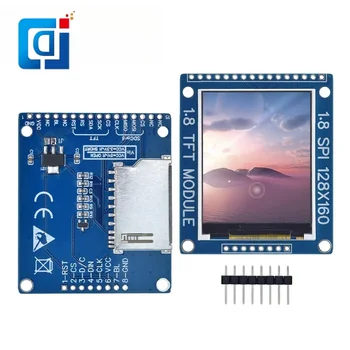 JCD 1.8 инчов сериен SPI TFT LCD модул дисплей PCB адаптер IC 128x160 Dot Matrix 3.3V 5V IO Inerface Cmmpatible За Arduino