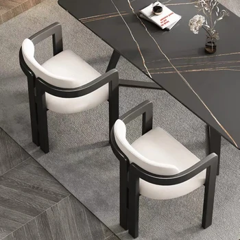 Nordic Луксозни столове за хранене от масивно дърво Дизайнер Начало Ресторант Облегалка Стол за хранене Модерен висок клас Свободно време Проучване стол А