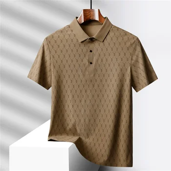2023 Нови летни мъжки къс ръкав дишаща бързо сушене Топ бизнес мода голф поло риза мъже горещо високо качество