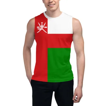 Тениска без ръкави Оман Флаг 3D Мъжки момчета Тениска Фитнес зали Потници Фитнес джогъри Баскетбол Тренировъчна жилетка