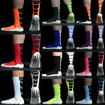 Чорапи против хлъзгане, Мощни футболни чорапи за захващане, Дишащи мъжки спортни чорапи, Един размер подходящ за всички