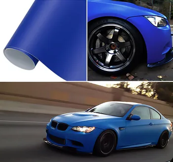 SUNICE Deep Blue Matte Vinyl Wraps Car Vinyl Wrapping Film Auto Vehicle Car Skin Decoration Stickers Decals Air Release Free 60