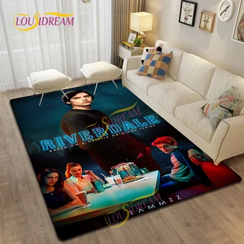 3D Riverdale Отпечатани мистерии Стил Мек килим Фланела Мека спалня Всекидневна Детска стая Домашен декор Играйте йога зона Килим килим.