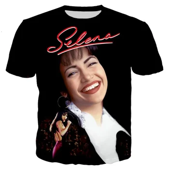 Selena Quintanilla Тениски Singer 3D отпечатани улично облекло Мъже Жени Ежедневни извънгабаритни къс ръкав T Shirt Детски Tees Tops облекло