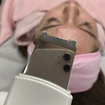 Преносим йонен ултразвук за лице шпатула за лице пилинг ултразвукова кожа скрубер ултразвуков скрубер за лице