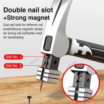 Mini Claw Hammer Solid Steel къса дръжка чук хардуер Инструмент за домашна дървообработване