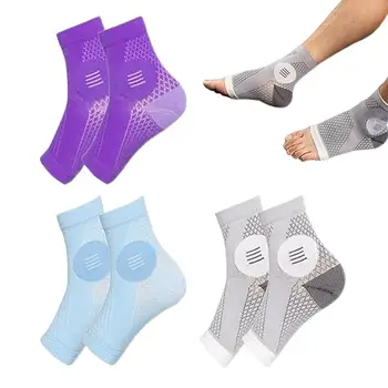 Чорапи за невропатия на краката 3Pairs Чорапи за подкрепа без пръсти Дишащи тънки спортни чорапи Удобни чорапи за глезена за увреждане на нервите Глезен