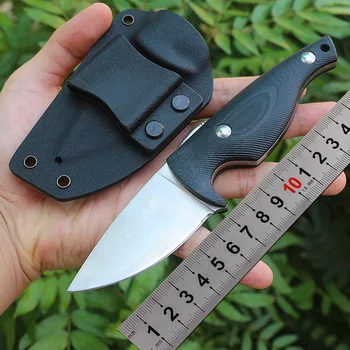 9CR18MOV стоманено острие G10 дръжка фиксирано острие на открито оцеляване ловен нож тактически носят плодове нож за къмпинг с ножница