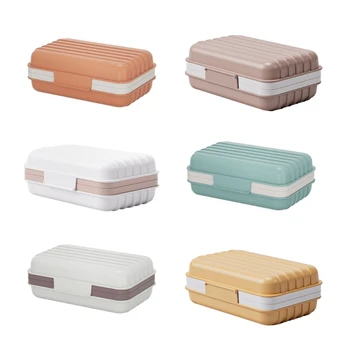 Soap Travel Container Soap Case Leakproof Soap Box Soap Saver Dish with Cover
