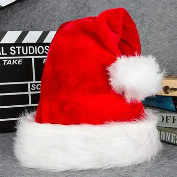 Подарък Плюшена Коледа за домашно парти Коледни капачки Коледна шапка Коледна украса Коледна празнична шапка Шапка на Дядо Коледа
