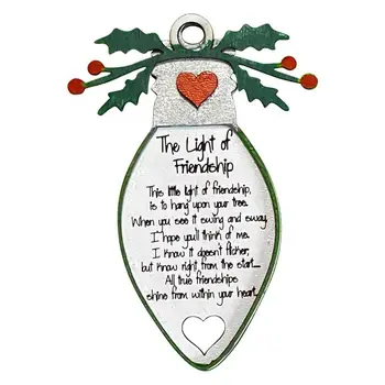 Приятелство Дървена висулка Дървени завеси Плакети за приятелство Коледни украшения за приятелство за стена на вратата на коледното дърво