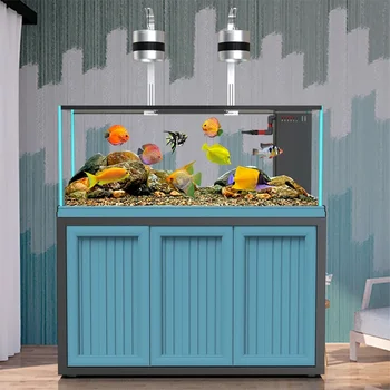 A Fish Tank Living Room Change Water Creative Rain Drip Grass Tank Bottom Filter Aquarium Large, Medium and Small Stream Home