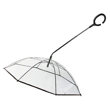 Legendog гореща продажба телескопична дръжка прозрачен домашен любимец чадър с куче каишка за дъжд ходене чадъри водоустойчив продукти за домашни любимци