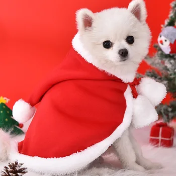 Коледа куче дрехи Нова година домашен любимец нос за малки кучета кученце косплей костюм Коледа куче наметало домашни любимци парти косплей рокля